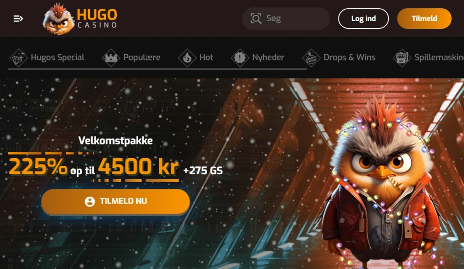 Hugo Casino interface